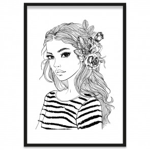 Poster Line Art Valentina