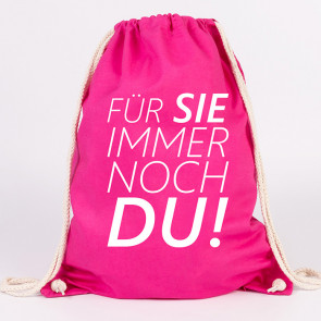 juniwords turnbeutel fuer sie immer noch du pink