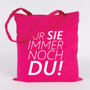 JUNIWORDS Jutebeutel Für Sie immer noch Du! Pink