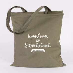 JUNIWORDS Jutebeutel Krimskrams is the new Schnickschnack. Khaki