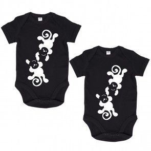 JUNIWORDS Babybodies "Äffchen" | 2er Set