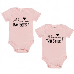 JUNIWORDS Babybodies "I love my twin sister" | 2er Set