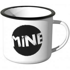 JUNIWORDS Emaille Tasse MINE