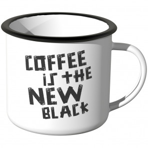 JUNIWORDS Emaille Tasse Coffee is the new black