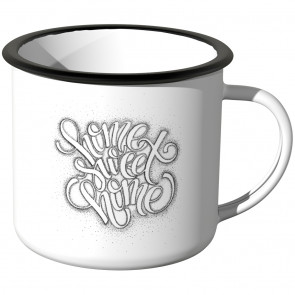 JUNIWORDS Emaille Tasse home sweet home