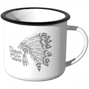 Emaille Tasse discover your nature