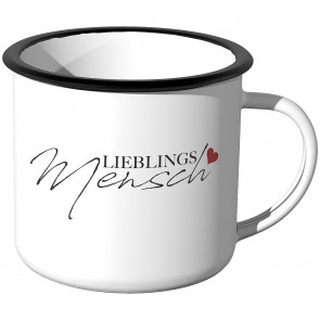 Emaille Tasse Lieblingsmensch - Motiv 3