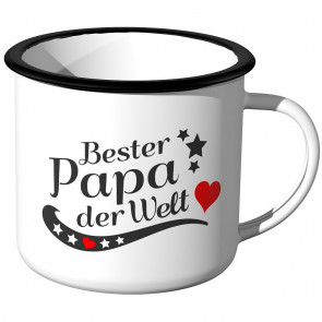 Emaille Tasse Bester Papa der Welt