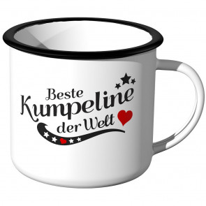 JUNIWORDS Emaille Tasse Beste Kumpeline der Welt