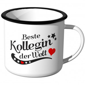 Emaille Tasse Beste Kollegin der Welt