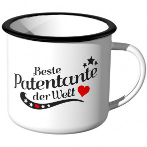 Emaille Tasse Beste Patentante der Welt