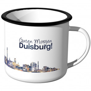 Emaille Tasse Skyline Duisburg 