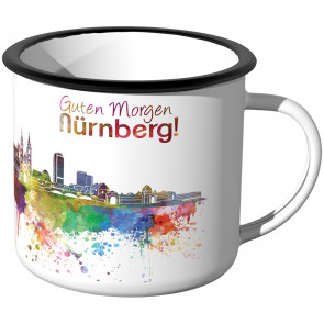 Emaille Tasse Skyline Nürnberg