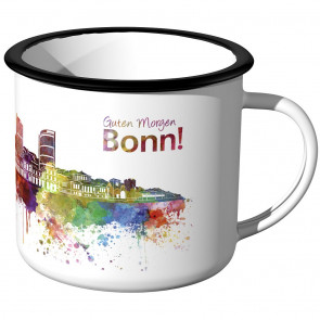 JUNIWORDS Emaille Tasse Skyline Bonn