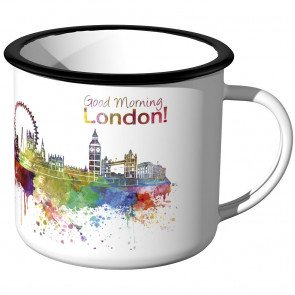 Emaille Tasse Skyline London