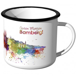 Emaille Tasse Skyline Bamberg