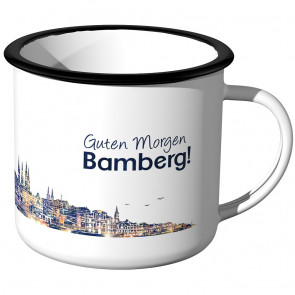 Emaille Tasse Skyline Bamberg