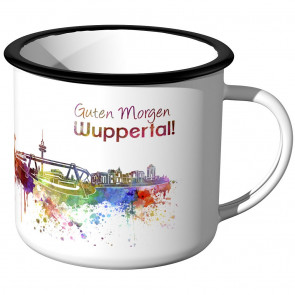 Emaille Tasse Skyline Wuppertal