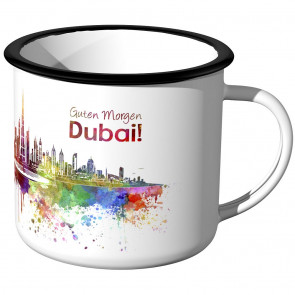 Emaille Tasse Skyline Dubai