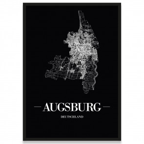 Augsburg Poster mit Rahmen