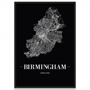 Birmingham gerahmtes Poster
