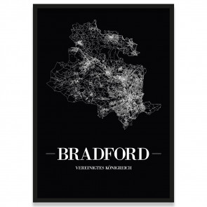 gerahmtes Stadtposter Bradford