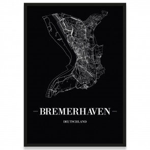Poster Bremerhaven Straßennetz