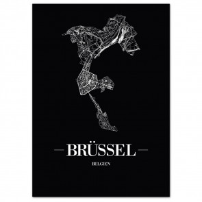 Stadt Brüssel mit Straßennetz