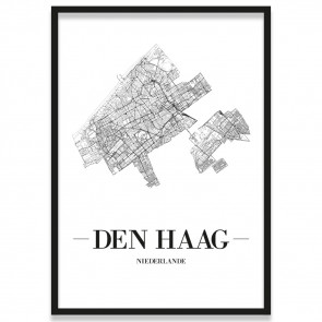 Poster Den Haag Straßennetz