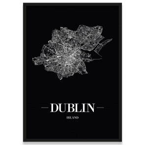 Stadtposter Dublin Rahmen
