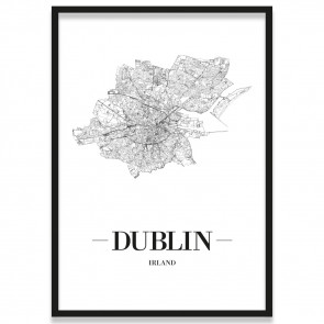 Poster Dublin mit Bilderrahmen