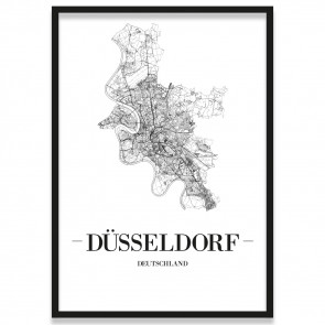 Poster Düsseldorf Stadtplan