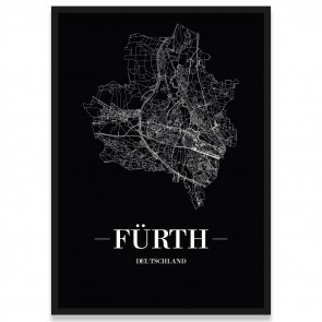 Poster Fürth Straßennetz
