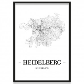 Poster Heidelberg mit Bilderrahmen