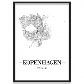 Poster Kopenhagen Straßenplan