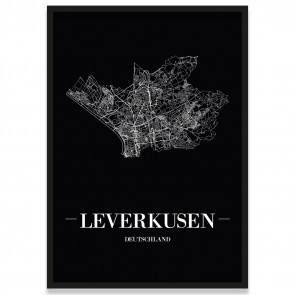 Poster Leverkusen mit Rahmen