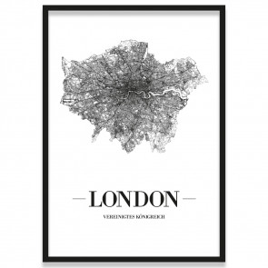 Poster London Straßenplan