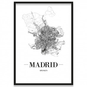 Poster Madrid Mit Bilderrahmen