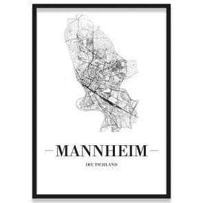 Stadtposter Mannheim gerahmt