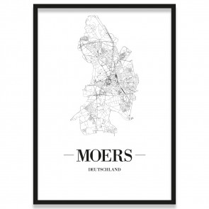 Stadtposter Moers gerahmt