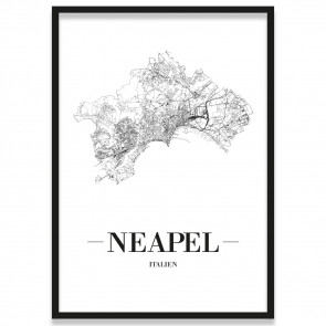 Stadtposter Neapel Rahmen