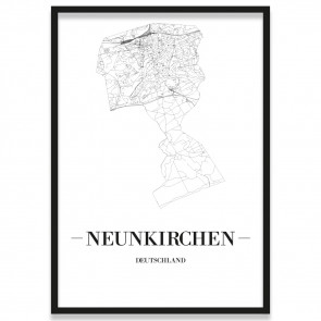 Stadtposter Neunkirchen mit Rahmen