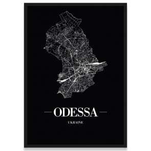 Odessa Stadtposter mit Rahmen