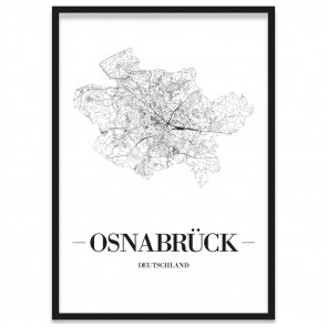 Stadtposter Osnabrück gerahmt