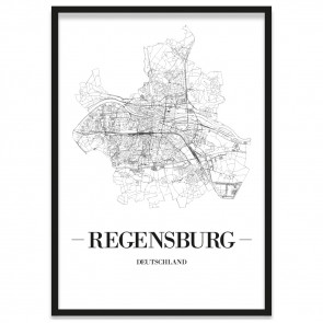 Stadtposter Regensburg Rahmen