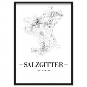 Stadtposter Salzgitter mit Bilderrahmen