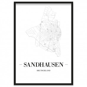 Stadtposter Sandhausen Rahmen