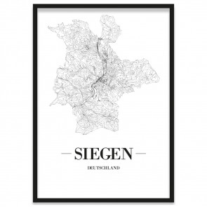 Stadtposter Siegen mit Bilderrahmen