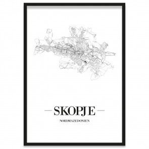 Skopje Poster gerahmt