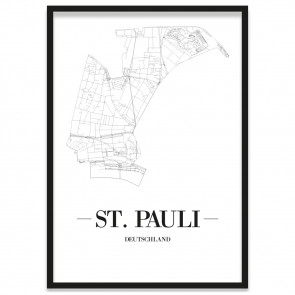  St. Pauli Poster gerahmt